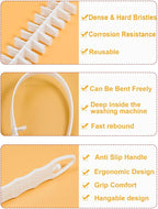 Washing Machine Cleaner Brush, Household Nylon Brushes for Cleaning Washing Machine Brush, Front Load Rolling Washing Machine Cleaning Brush, Flexible Slit Cleaning Brush Dryer Vent Brush