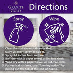 Granite Gold Polish Spray, Streak-Free Shine for Granite, Quartz, Marble, Travertine, Natural Stone Countertops, 64 Fluid Ounces and 24 Fluid Ounces