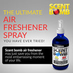 Scent Bomb Air Freshener Spray, Long-Lasting Odor Eliminator for Home & Car, Effective Deodorizer for Kitchen, Bathroom, Fresh Room Spray & Smell Neutralizer, Fierce Scent