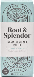 Root & Splendor Non Toxic Stain Remover Refill - Natural Stain Remover for Laundry | Eco Friendly, Plant Based, EWG Verified, Unscented, 1.5 Liter