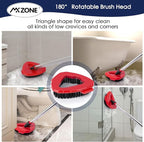 Scrubber Mop Head Replacement Compatible with O Cedar EasyWring 1 Tank System, Spin Mop Scrub Brush Head, Hard Bristle Cleaning Brush Attachment for Kitchen Tile Floor, Not Fit RinseClean