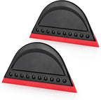 FOSHIO 2 Pack Black Mini Squeegee for Vinyl, Window Tint Car Film Wrap, Sign Making, DIY Crafting, Wallpaper Smoothing Tool, Squeegee for Window Cleaning for Car Windshield, Window, Mirror, Glass Door