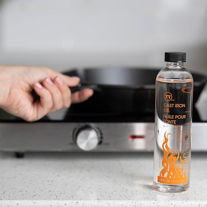 Outset Cast Iron Seasoning and Conditioning, 8 Ounces, for Seasoning and Cleaning Cast Iron