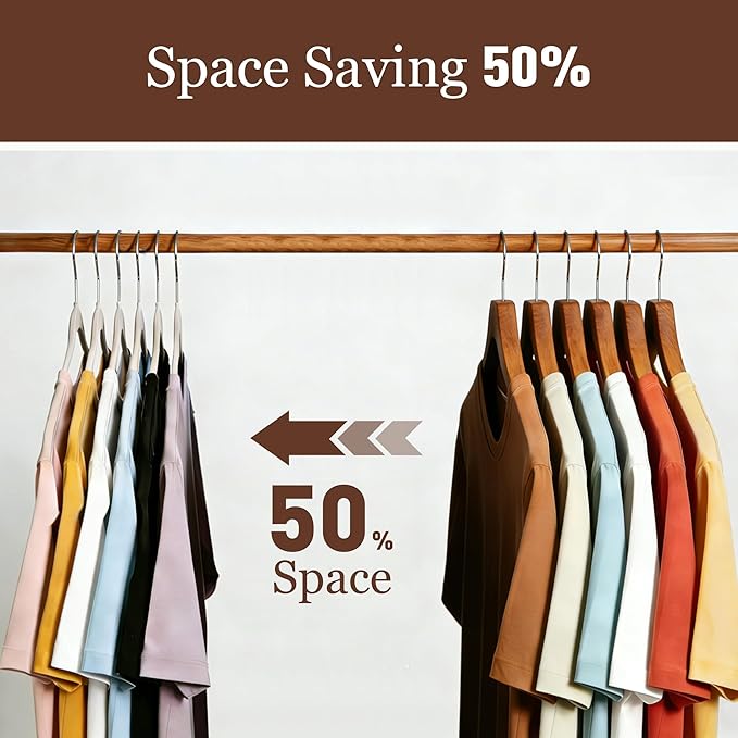 Velvet Hangers 30 Pack, Slim Non-Slip Clothes Hangers Space-Saving for Closet, Heavy Duty for Pants, Coats, Skirts, Jeans, Sweaters and More, Nylon-Flocked, Ivory