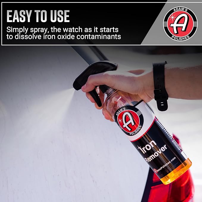 Adam's Iron Remover (Gallon) - Iron Out Fallout & Stop Rust Remover Spray for Car Detailing Removes Iron Particles in Auto Paint, Wheels, Motorcycle, RV & Boat - Use Before Clay Bar, Wax or Car Wash