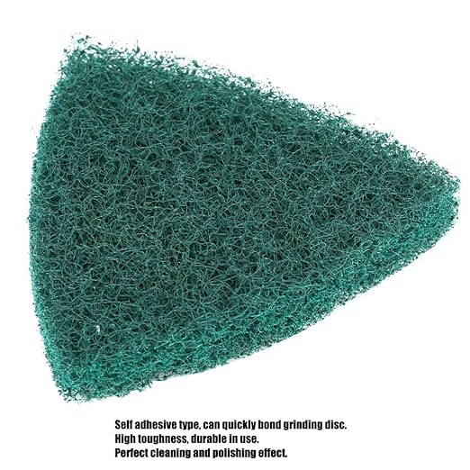 Hand Scouring Pads, 5pcs Triangle Scouring Pad Polishing Pad Self Adhesive Plate Grinding Machine, Household Surfaces Scouring Pads Sticks