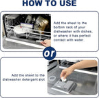 Binbata Eco Dishwasher Detergent Sheets Up To 160 Loads, Unscented Plastic Free Dishwashing Soap Strips With High Efficient Solid Enzyme, Leaving Dishes Sparkling Clean