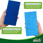 HOMEXCEL Extra Large Dish Sponge for Cleaning, Safe on Non-Stick Cookware, XL Non-Scratch Sponges Kitchen 6 Count, Dual Sided Scrub Sponges for Kitchen, Household, Bathroom and More