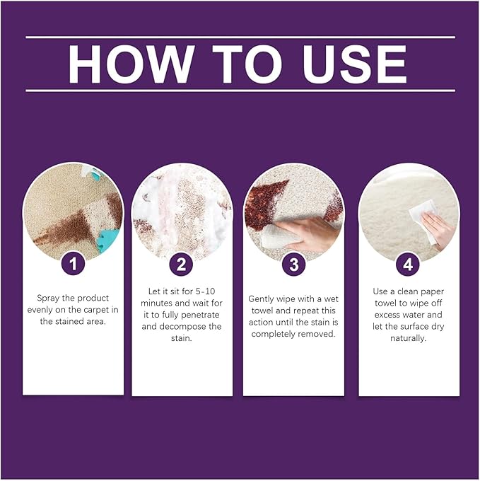 Compatible With Jakehoe Carpet,Cleaner Spray, Carpet Stain Remover With Cleaning Cloth, Effective Cleaning For Home Carpets, Upholstery Spot Cleaner(3PCS)