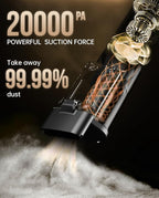 AutoBot Car Vacuum Portable Cordless - 20000PA Handheld Vacuum for Pet Hair, 50 Min Runtime with 5 Attachments & Flexible Hose, 3Hr Fast Charge for Cars, Trucks, Home Cleaning (Type-C)