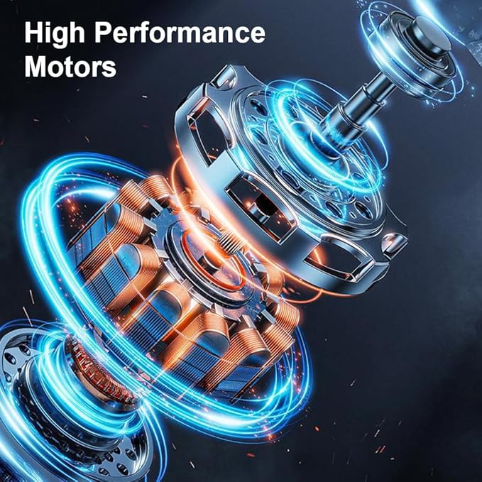 DONGKER Electric Spin Scrubber,3 Speeds Adjustment Handheld Electric Scrubber with 5 Replaceable Brush Heads for Floor Tub Tile Kitchen Car