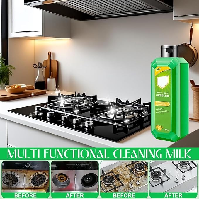 Cleaning Milk House Cleaner,Powerful Multifunctional Cleaner,Powerful Multifunctional Concentrated Cleansing Lotion,Multi Functional Effective cleaning Milk for Household Kitchen to Heavy Oil Stains