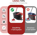 Scrub Brush, 2 Pcs Spin Mop Scrub Brush Head Compatible for EasyWring 1-Tank System, Hard Bristle Cleaning Brush for Bathroom, Kitchen, Tub and Tile