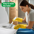 Pumice Stone Toilet Bowl Cleaner,Bathroom Cleaner Brush Toilet Wand Refills with 30CM Long Handle for Remove Hard Water Stains with 1 Wand+ Pumice Stones (5 Pack)