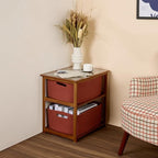 Large Storage Baskets for Organizing, Closet Shelf Baskets for Clothes Blanket Towels, Baby Nursery, Toy Bins Box, Woven Rope Baskets, 17 x 13 x 7.5”, 4 Packs Oxide Red
