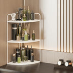 Forest Angle Bathroom Counter Organizer,Countertop Organizer,Vanity Organizers,Bathroom Storage,Bathroom Sink Caddy,Counter Shelf,Corner Counter,Corner Shelves(White)