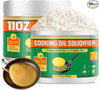 SnowLlily Cooking Oil Solidifier, 11 fl oz (32 Cups) | Grease Solidifier Powder for Easy Disposal | Hardens Used Fry Oil Up to 2.2 Gallons for Clean Kitchen Disposal