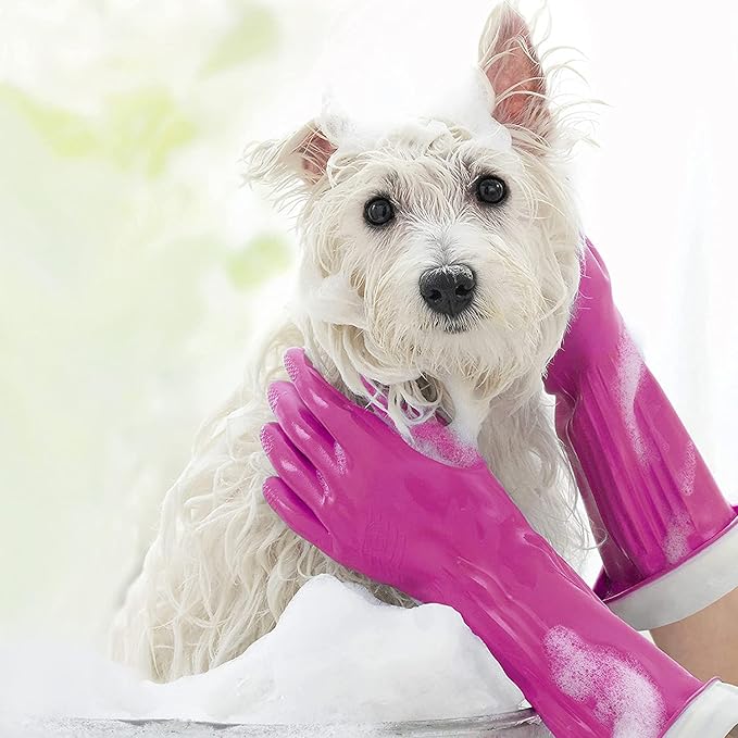 Playtex Living Reuseable Rubber Cleaning Gloves (Medium, 3 Pairs), Premium Protection Reusable Household Gloves