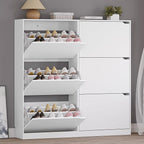 BORNOON Shoe Cabinet with 6 Flip Drawers, Slim Narrow Shoe Storage Cabinet, Freestanding Shoe Organizer for Entryway, Hallway, Foyer