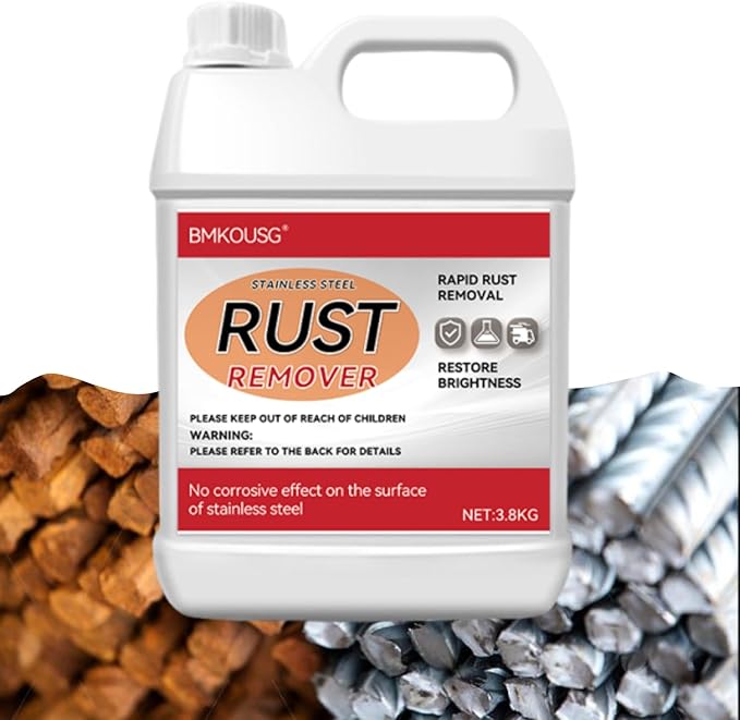 Stainless Steel Rust Stain Remover & Cleaner 1 Gallon- Quickly Cleans Stainless Steel Appliances, Furniture, Commercial Equipment, Grills, Sinks, and Tools | Powerful & Safe Metal Rust Remover