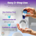 Heaven's Scent Wool Dryer Balls w/Essential Oils Bundle - Reusable, Organic, Handmade & Hypoallergenic XL Size | Eco-Friendly, Natural Fabric Softener | Ocean & Lavender Oil, White