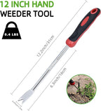 Weed Puller Tool, Dandelion Weeder Puller Tool with Soft Handle, Two-Pronged Fork Weed Remover Tool for Easy Weed Removal, Stainless Steel Garden Weeder Tool for Lawn Farmland Gardening Tools