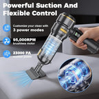 Portable Cordless Handheld Vacuum Cleaner for Car,Smart Display,Dual-Mode:Suction & Blowing,3-Stage Suction Power,One-Touch Dust Emptying,LED lighting,Mini Hand Vacuums for Car,Home,Office,Pet Hair