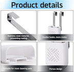 moonoom 2Pcs Toilet Tank Cleaning Tablet Holder,3.7'' x 2.9'' x 0.7'' Toilet Tank Bleach Tablet Bracket, Hanging Toilets Bowl Cleaner Carrier for Preventing Dissolved Residue From Polluting Water Tank