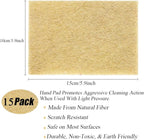 Natural Scouring Pads 15 Pack- Non-Scratch Sisal Cleaning Scrub Pads for Dishes, Eco-Friendly Coconut Fiber Kitchen Scrubbers for Pans and Pots, Compostable, Biodegradable