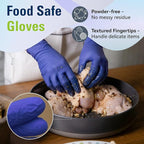 Disposable Nitrile Gloves, Food Safe, Latex-Free Powder-Free, Kitchen Rubber Gloves for Cooking and Cleaning