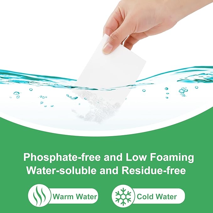 Laundry Detergent Sheets, 200 Count, Fragrance Free, Eco-Friendly, Plastic-Free, Hypoallergenic, Liquidless Washing Supplies for Dorm Travel Camping