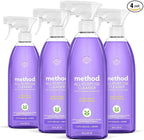 Method All-Purpose Cleaner Spray, French Lavender, Perfect for Most Counters, Tiles and More, 28 Fl Oz, (Pack of 4)