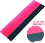 Wallpaper Smoothing Tool, Professional Vinyl Squeegee with Ruler Felt Squeegee for Vinyl Decals Sticker Paper Wallpaper Window Film Tools