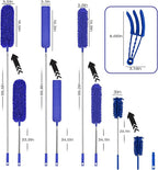 Microfiber Duster, 8PCS Feather Duster with 100 Inch Telescoping Extension Pole, Reusable Bendable Dusters, Washable Lightweight Dusters for Ceilings Fans(2023 UAGRED)