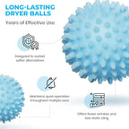 Handy Laundry Reusable Laundry Dryer Balls - A Natural Alternative to Fabric Softener, Reduce Drying Time and Save on Energy, Soft Fluffy Clothes, Fewer Wrinkles, Less Static Cling (Pack of 6)