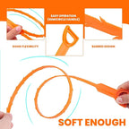 Drain Snake Clog Remover 4 Pack 20 Inch, Flexible Hair Drain Cleaner, Non-Slip Grip for Sink Shower Tub Toilet Kitchen Bathroom Clog Remover