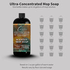 Lapew Volcanic Glow Scented Mop Soap - Luxury Floor Cleaner Concentrate for Mopping Tile, Laminate, Vinyl & Hardwood | Streak-Free, Low-Foam | 36 oz