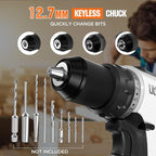 Litheli 20V Cordless Drill Driver, Brushless Power Drill with 2 Variable Speed, 1/2 Inch Keyless Chuck, Electric Drill, 17+1 Clutch Settings with Maximum Torque of 530 In-lbs