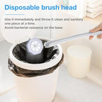 Disposable Toilet Brush & Wand Refills, 50 Count 3-Layer Octagonal Toilet Cleaner Heads, Compatible with Most Standard Toilet Wands, Hygienic Bathroom Deep Cleaning