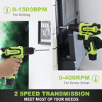 FASTPRO 160-Piece Home Tool kit with Drill, 12V Cordless Lithium-ion Drill Driver and Household Repairing Tool Set with Storage Case, For DIY, Home Maintenance, Green