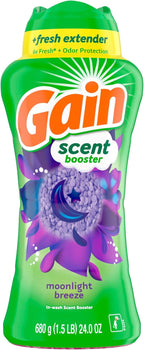 Gain In-Wash Laundry Scent Booster Beads, Moonlight Breeze Scent, 24.0 OZ, Fresh Extender + Odor Protection