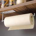 ZUNTO Paper Towel Holder Under Cabinet, Adhesive and Screwed Paper Towel Rack, 12.4 Inch Paper Towel Roll Holder for Kitchen, Bathroom, RV, Easy One-Handed Tear (Silver)