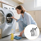 7PCS Washing Machine Cleaning Brush Kits,Durable Cleaning Tool for Washing Machine Drums,Crevice Brush for Bathroom, Shower and Kitchen