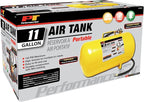 Performance Tool W10011 Hi-viz 11-Gallon Horizontal Portable Air Tank With Tire Air Chuck , Yellow