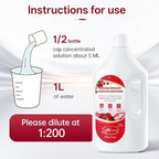 2.5L Floor Cleaning Solution Compatible with Roborock/Eufy/iRobot/Ecovacs/Dreame/Shark, Fragrance Deodorization, Deep Cleans for Multiple Hard Floors (2.5 Liter, 【Rose】)