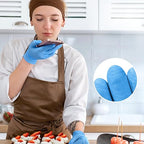 Disposable Nitrile Exam Gloves, Blue, Nitrile Gloves Disposable Latex Free, Medical Gloves, Cleaning Gloves, Food-Safe Rubber Gloves, Powder Free, Non-Sterile, 50-ct Box (Small)