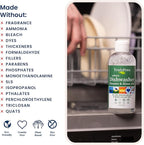 Truly Free Natural Dishwasher Booster & Rinse Aid - Non-Toxic Dishwashing Aid Formula, Removes Residue & Tough Dish Stains, Water Spot Remover - Includes: 1 Reusable Empty 12 oz Bottle & 1 Refill