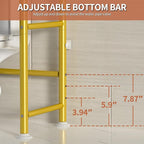 3-Tier Over The Toilet Storage, Freestanding Metal Bathroom Shelves, Space Saver Above The Over Toilet Storage Shelf for Bathroom (Gold)