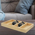 Sunglasses Organizer Tray 4-Grid Eyewear Display Box Wear-Resistant Storage Case for Men and Women Home Vanity Use