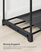 SONGMICS Portable Closet, Freestanding Closet Organizer, Clothes Rack with Shelves, Hanging Rods, Storage Organizer, for Cloakroom, Bedroom, 54.3 x 16.9 x 71.7 Inches, Black URYG025B02